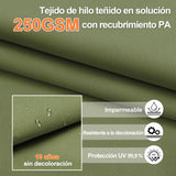 Patioslife Aegis Pro Sombrilla Excéntrica con Iluminación LED Solar, Estructura de Aluminio Termolacado y Rotación 360°