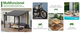 Patioslife Haven Gazebo de Techo Duro de Pared de Aluminio