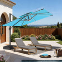 Patioslife Aegis Premium Parasol Excéntrico con LED Solar y Giro 360°