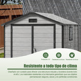 Cobertizo de Resina Patioslife YardVault | Caseta de Almacenamiento Impermeable y con Cerradura para Jardín